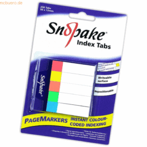 12 x Snopake Index-Beschriftungsschilder 50x12mm 250 Schildchen farbig