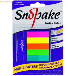12 x Snopake Index-Beschriftungsschilder 45x12mm 125 Schildchen farbig