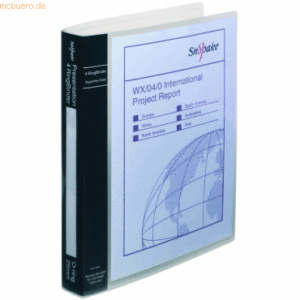 10 x Snopake Präsentations-Ringbuch A4 4 Ringe 25mm farblos