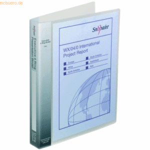 10 x Snopake Präsentations-Ringbuch Executive A4 4 Ringe 25mm farblos