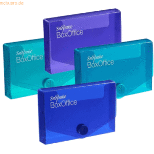 5 x Snopake Visitenkartenbox BxLxH 15x90x60mm electra farbig sortiert