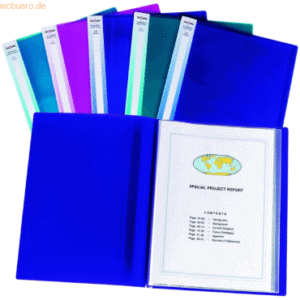 5 x Snopake Sichtbuch electra A3 24 Hüllen/48 Seiten farbig sortiert