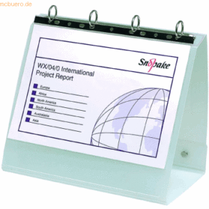 5 x Snopake Tisch-Flipchart A4 quer transparent