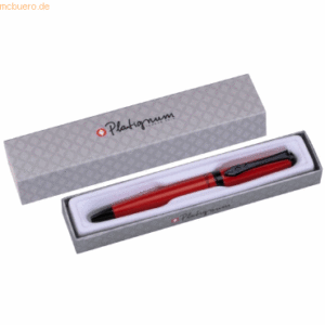 12 x Platignum Kugelschreiber Studio rot silberne Geschenkpackung
