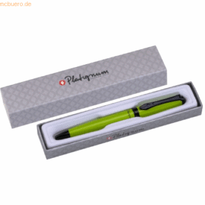 12 x Platignum Kugelschreiber Studio hellgrün silberne Geschenkpackung