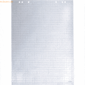 5 x Dahle Flip-Chart-Block 68x95cm kariert 20 Blatt gerollt