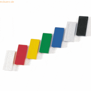 10 x Dahle Magnet rechteckig 23x50mm farbig sortiert