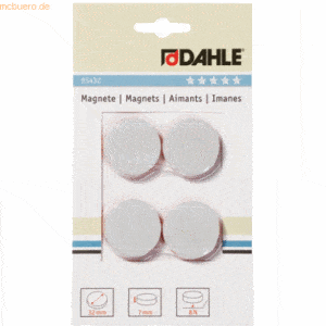 10 x Dahle Magnete 32mm weiß VE=4 Stück