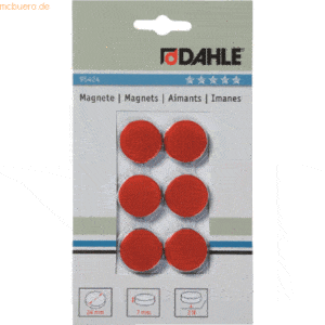 10 x Dahle Magnete 24mm rot VE=6 Stück