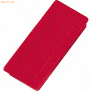 10 x Dahle Magnet rechteckig 23x50mm rot