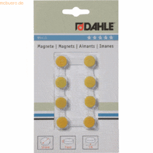 10 x Dahle Magnete 13mm gelb VE=8 Stück