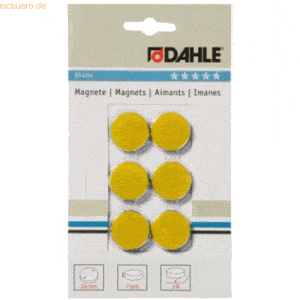10 x Dahle Magnete 24mm gelb VE=6 Stück