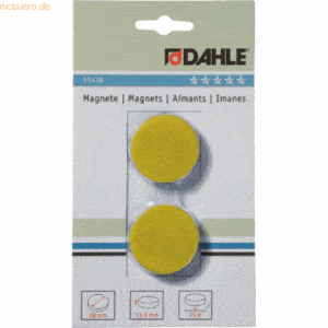 10 x Dahle Magnete 38mm gelb VE=2 Stück