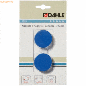 10 x Dahle Magnete 38mm blau VE=2 Stück