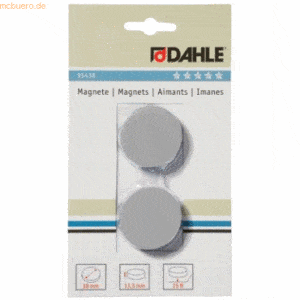 10 x Dahle Magnete 38mm grau VE=2 Stück