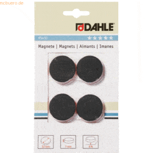 10 x Dahle Magnete 32mm schwarz VE=4 Stück