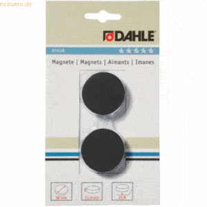 10 x Dahle Magnete 38mm schwarz VE=2 Stück