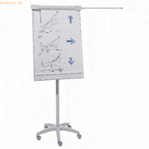 Dahle Flipchart Team grau Tafel 70x90cm Aufstellhöhe 200cm