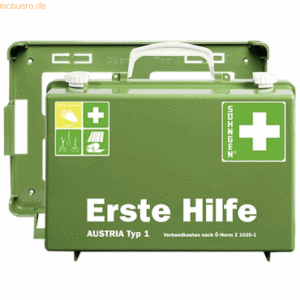 Söhngen Erste Hilfe-Koffer SN-CD grün Füllung Österreich-Norm