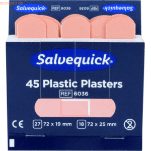 Söhngen Pflaster-Strips Salvequick wasserfest Refill 6036 VE=45 Stück