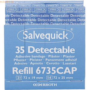 Söhngen Pflaster-Strips Salvequick detectable Refill 6735 VE=35 Stück