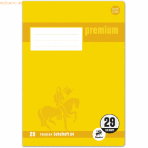 5 x Staufen Schulheft Premium A4 16 Blatt rautiert beidseitig Rand