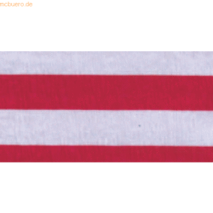 10 x Staufen Krepppapier Motiv 35g/qm 50cmx250cm Streifen rot auf weiß