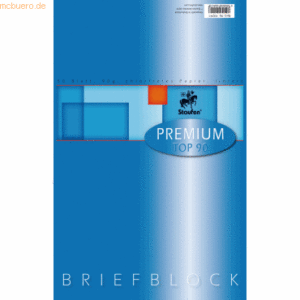 10 x Staufen Briefblock Premium A4 50 Blatt liniert 90g/qm weiß