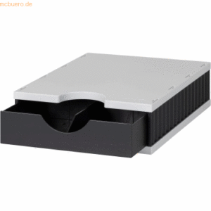 Styro Aufbewahrungsbox styrodoc uno Set 1 Fach schwarz/grau Schublade