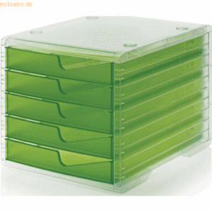 Styro Schubladenbox styroswingbox light transparent/kiwi