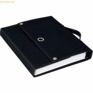 Dufco Fächermappe 3-Way-Flip File Soft Touch Nylon A4 PP 6 Fächer schw