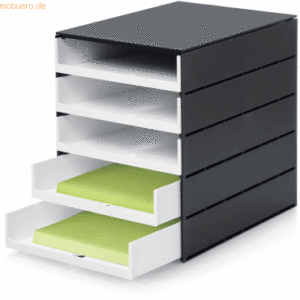 Styro Schubladenbox styroval Pro 5 Schubladen offen schwarz/weiß