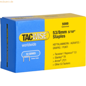 Tacwise Heftklammern 53/8mm verzinkte VE=5000 Stück
