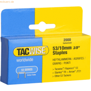 Tacwise Heftklammern 53/10mm verzinkt VE=2000 Stück