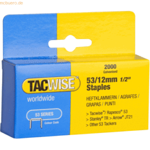 Tacwise Heftklammern 53/12mm verzinkt VE=2000 Stück