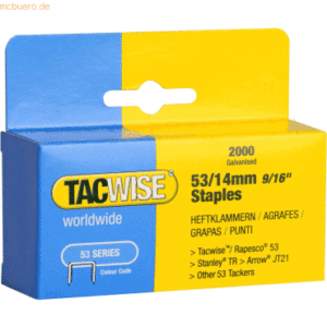 Tacwise Heftklammern 53/14mm verzinkt VE=2000 Stück