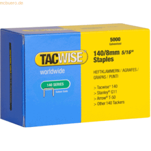 Tacwise Heftklammern 140/8mm verzinkt VE=5000 Stück