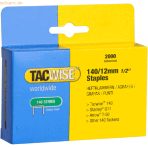 Tacwise Heftklammern 140/12mm verzinkt VE=2000 Stück