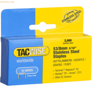 Tacwise Heftklammern 53/8mm Edelstahl VE=2000 Stück