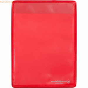 Tarifold Pro Kennzeichnungshülle A4 rot magnetisch PVC mit Haltedraht
