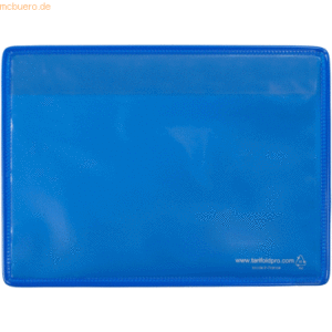 Tarifold Pro Kennzeichnungshülle A4 quer blau magnetisch PVC mit Halte