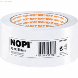 Nopi Putzband 33m:50mm PVC weiß