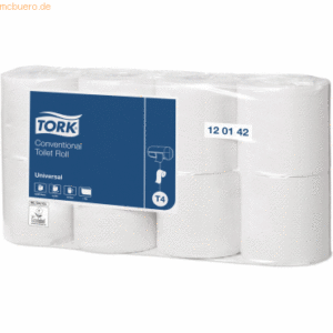 Tork Toilettenpapier Advanced Conventional 1-lagig weiß VE=8x8 Rollen