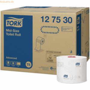 Tork Toilettenpapier Premium Compact 2-lagig 100m hochweiß VE=27 Rolle