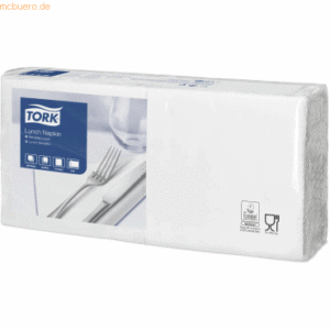 10 x Tork Lunchservietten Advanced 33x33cm 1/4 Falz 2-lagig weiß VE=20