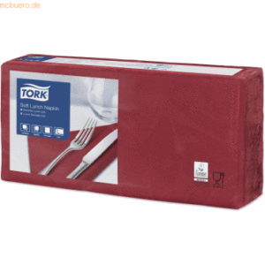 Tork Lunchservietten Advanced 33x33cm 1/4 Falz 3-lagig bordeaux VE=150