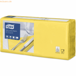 Tork Lunchservietten Advanced 33x33cm 1/4 Falz 3-lagig gelb VE=150 Stü