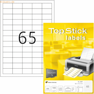 TopStick Universal-Etiketten Papier weiß selbstklebend 38x21