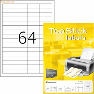 TopStick Universal-Etiketten Papier weiß selbstklebend 48