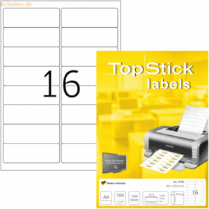 TopStick Universal-Etiketten Papier weiß selbstklebend 99